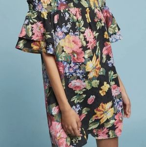 Anthropologie Off the Shoulder Mini Dress